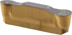 Iscar - 4020GRIP Grade IC808, 4mm Cutting Width Carbide Grooving Insert - 2mm Max Depth of Cut, Neutral, 2mm Corner Radius, TiAlN Finish - Apex Tool & Supply