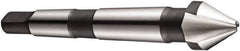 DORMER - 3 Flute 60° High Speed Steel Countersink - Bright Finish, 106mm OAL, Single End, Morse Taper Shank, Right Hand Cut - Apex Tool & Supply