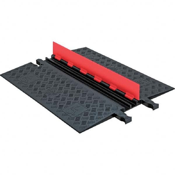 Checkers - On Floor Cable Covers Cover Material: Polyurethane Number of Channels: 2 - Apex Tool & Supply