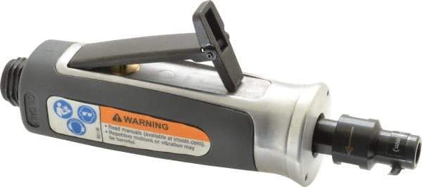 Ingersoll-Rand - 1/4" Collet, Straight Handle, Straight Air Die Grinder - 25,000 RPM, Rear Exhaust, 32 CFM, 0.4 hp, 620 kPa, 1/4 NPT - Apex Tool & Supply