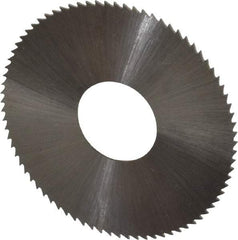 Controx - 1-1/2" Diam x 0.018" Blade Thickness x 1/2" Arbor Hole Diam, 80 Tooth Slitting and Slotting Saw - Arbor Connection, Right Hand, Uncoated, High Speed Steel, Concave Ground - Apex Tool & Supply