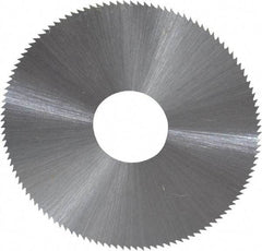 Controx - 1-3/4" Diam x 0.01" Blade Thickness x 1/2" Arbor Hole Diam, 120 Tooth Slitting and Slotting Saw - Arbor Connection, Right Hand, Uncoated, High Speed Steel, Concave Ground - Apex Tool & Supply