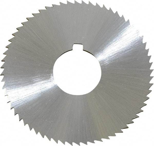Controx - 2" Diam x 0.0469" Blade Thickness x 5/8" Arbor Hole Diam, 64 Tooth Slitting and Slotting Saw - Arbor Connection, Right Hand, Uncoated, Cobalt, Concave Ground, Contains Keyway - Apex Tool & Supply