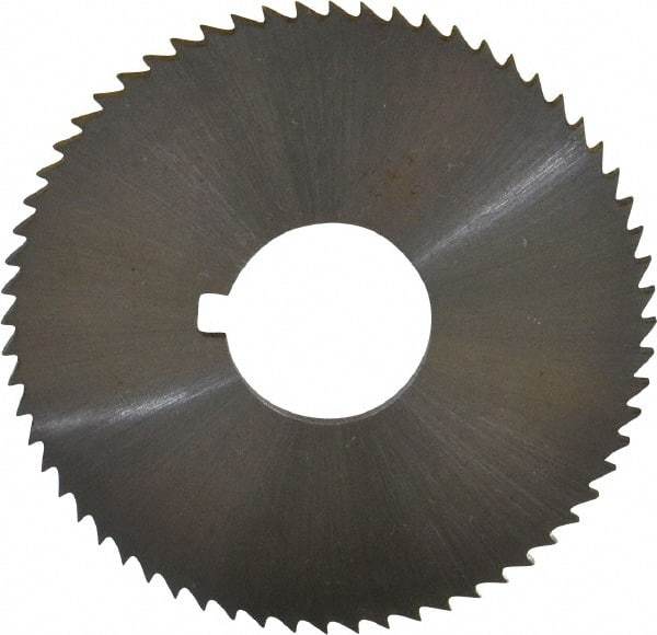 Controx - 2" Diam x 0.0781" Blade Thickness x 5/8" Arbor Hole Diam, 64 Tooth Slitting and Slotting Saw - Arbor Connection, Right Hand, Uncoated, Cobalt, Concave Ground, Contains Keyway - Apex Tool & Supply