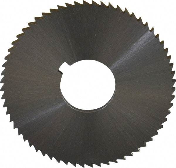 Controx - 2" Diam x 0.0938" Blade Thickness x 5/8" Arbor Hole Diam, 64 Tooth Slitting and Slotting Saw - Arbor Connection, Right Hand, Uncoated, Cobalt, Concave Ground, Contains Keyway - Apex Tool & Supply
