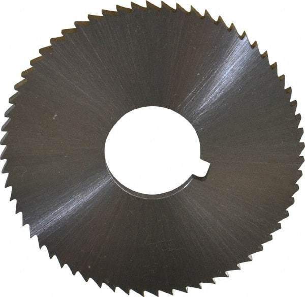 Controx - 2" Diam x 1/8" Blade Thickness x 5/8" Arbor Hole Diam, 64 Tooth Slitting and Slotting Saw - Arbor Connection, Right Hand, Uncoated, Cobalt, Concave Ground, Contains Keyway - Apex Tool & Supply
