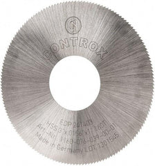 Controx - 3" Diam x 0.0156" Blade Thickness x 1" Arbor Hole Diam, 160 Tooth Slitting and Slotting Saw - Arbor Connection, Right Hand, Uncoated, High Speed Steel, Concave Ground - Apex Tool & Supply