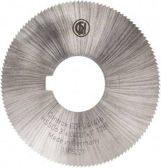 Controx - 3" Diam x 0.04" Blade Thickness x 1" Arbor Hole Diam, 128 Tooth Slitting and Slotting Saw - Arbor Connection, Right Hand, Uncoated, Cobalt, Concave Ground, Contains Keyway - Apex Tool & Supply