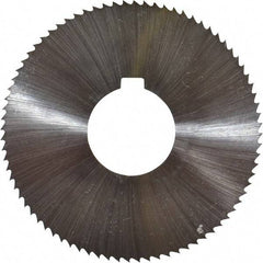 Controx - 3" Diam x 1/16" Blade Thickness x 1" Arbor Hole Diam, 80 Tooth Slitting and Slotting Saw - Arbor Connection, Right Hand, Uncoated, Cobalt, Concave Ground, Contains Keyway - Apex Tool & Supply