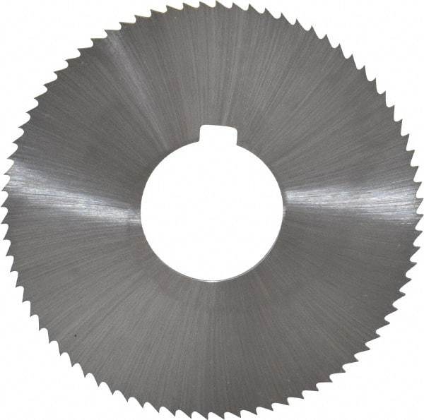 Controx - 3" Diam x 0.0781" Blade Thickness x 1" Arbor Hole Diam, 80 Tooth Slitting and Slotting Saw - Arbor Connection, Right Hand, Uncoated, Cobalt, Concave Ground, Contains Keyway - Apex Tool & Supply