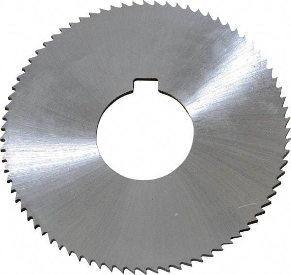 Controx - 3" Diam x 0.0938" Blade Thickness x 1" Arbor Hole Diam, 80 Tooth Slitting and Slotting Saw - Arbor Connection, Right Hand, Uncoated, Cobalt, Concave Ground, Contains Keyway - Apex Tool & Supply