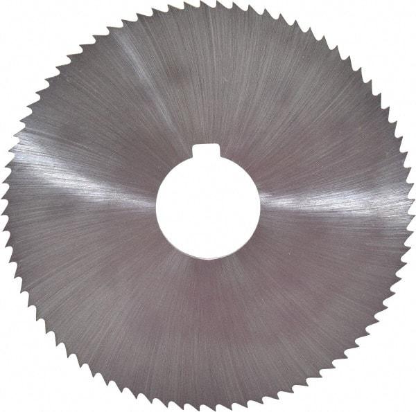 Controx - 4" Diam x 0.0781" Blade Thickness x 1" Arbor Hole Diam, 80 Tooth Slitting and Slotting Saw - Arbor Connection, Right Hand, Uncoated, Cobalt, Concave Ground, Contains Keyway - Apex Tool & Supply