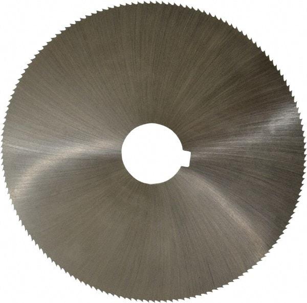 Controx - 5" Diam x 0.0469" Blade Thickness x 1" Arbor Hole Diam, 160 Tooth Slitting and Slotting Saw - Arbor Connection, Right Hand, Uncoated, Cobalt, Concave Ground, Contains Keyway - Apex Tool & Supply