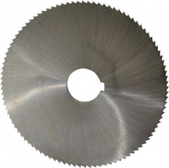 Controx - 5" Diam x 1/8" Blade Thickness x 1" Arbor Hole Diam, 100 Tooth Slitting and Slotting Saw - Arbor Connection, Right Hand, Uncoated, Cobalt, Concave Ground, Contains Keyway - Apex Tool & Supply