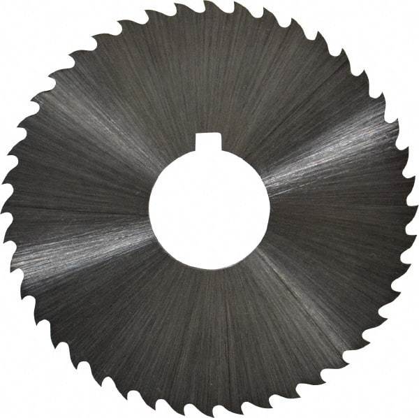 Controx - 1-3/4" Diam x 0.04" Blade Thickness x 1/2" Arbor Hole Diam, 44 Tooth Slitting and Slotting Saw - Arbor Connection, Right Hand, Uncoated, Cobalt, 15° Rake, Concave Ground, Contains Keyway - Apex Tool & Supply