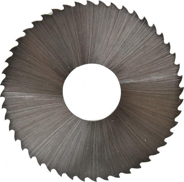 Controx - 2" Diam x 0.04" Blade Thickness x 5/8" Arbor Hole Diam, 48 Tooth Slitting and Slotting Saw - Arbor Connection, Right Hand, Uncoated, Cobalt, 15° Rake, Concave Ground, Contains Keyway - Apex Tool & Supply
