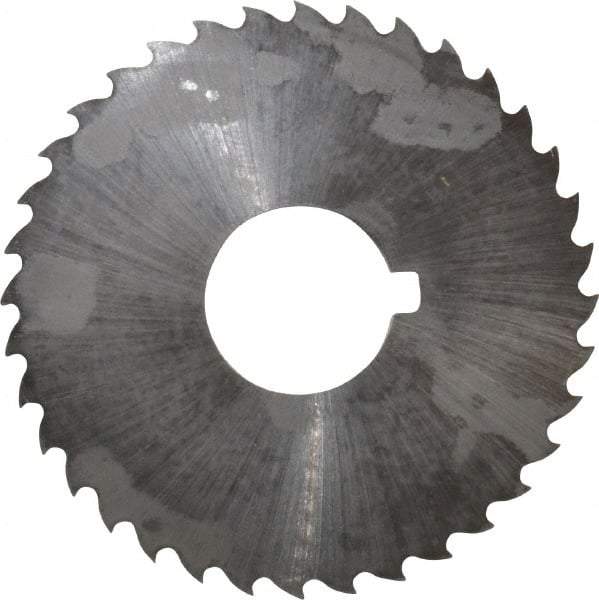 Controx - 2" Diam x 0.0469" Blade Thickness x 5/8" Arbor Hole Diam, 36 Tooth Slitting and Slotting Saw - Arbor Connection, Right Hand, Uncoated, Cobalt, 15° Rake, Concave Ground, Contains Keyway - Apex Tool & Supply