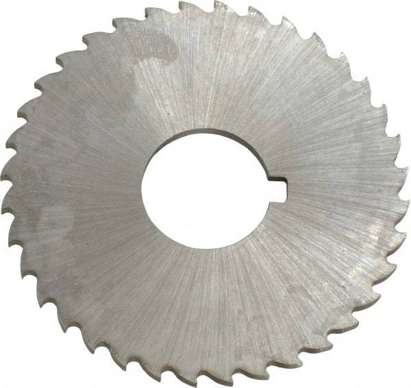 Controx - 2" Diam x 0.0781" Blade Thickness x 5/8" Arbor Hole Diam, 36 Tooth Slitting and Slotting Saw - Arbor Connection, Right Hand, Uncoated, Cobalt, 15° Rake, Concave Ground, Contains Keyway - Apex Tool & Supply