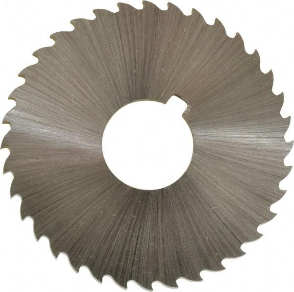 Controx - 2" Diam x 0.0938" Blade Thickness x 5/8" Arbor Hole Diam, 36 Tooth Slitting and Slotting Saw - Arbor Connection, Right Hand, Uncoated, Cobalt, 15° Rake, Concave Ground, Contains Keyway - Apex Tool & Supply