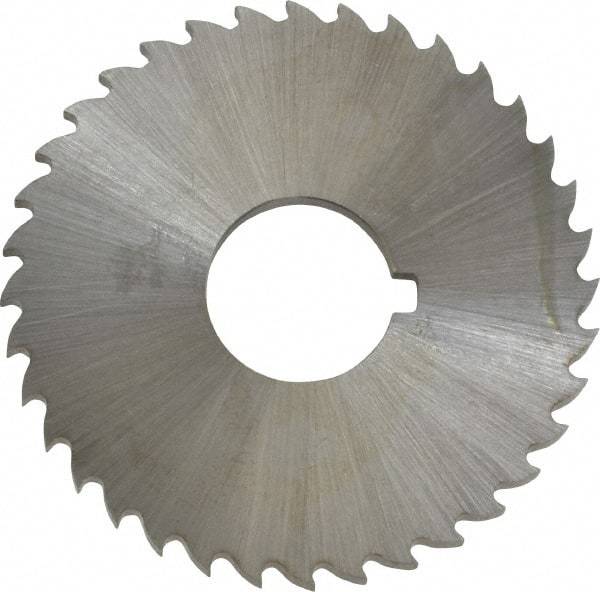 Controx - 2" Diam x 1/8" Blade Thickness x 5/8" Arbor Hole Diam, 36 Tooth Slitting and Slotting Saw - Arbor Connection, Right Hand, Uncoated, Cobalt, 15° Rake, Concave Ground, Contains Keyway - Apex Tool & Supply