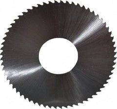 Controx - 3" Diam x 0.025" Blade Thickness x 1" Arbor Hole Diam, 64 Tooth Slitting & Slotting Saw - Arbor Connection, Right Hand, Uncoated, M2 High Speed Steel, 15° Rake, Concave Ground - Apex Tool & Supply