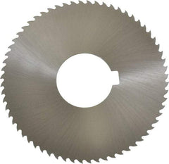 Controx - 3" Diam x 0.0469" Blade Thickness x 1" Arbor Hole Diam, 64 Tooth Slitting and Slotting Saw - Arbor Connection, Right Hand, Uncoated, Cobalt, 15° Rake, Concave Ground, Contains Keyway - Apex Tool & Supply