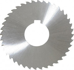 Controx - 3" Diam x 1/16" Blade Thickness x 1" Arbor Hole Diam, 40 Tooth Slitting and Slotting Saw - Arbor Connection, Right Hand, Uncoated, Cobalt, 15° Rake, Concave Ground, Contains Keyway - Apex Tool & Supply