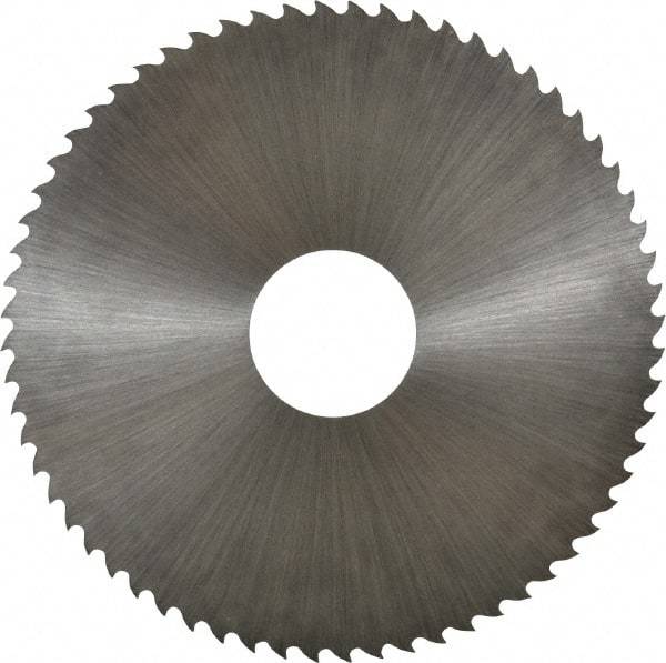 Controx - 4" Diam x 0.02" Blade Thickness x 1" Arbor Hole Diam, 64 Tooth Slitting and Slotting Saw - Arbor Connection, Right Hand, Uncoated, Cobalt, 15° Rake, Concave Ground - Apex Tool & Supply