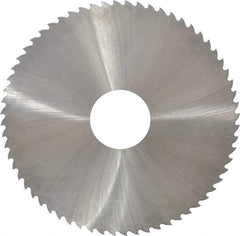 Controx - 4" Diam x 0.025" Blade Thickness x 1" Arbor Hole Diam, 64 Tooth Slitting and Slotting Saw - Arbor Connection, Right Hand, Uncoated, Cobalt, 15° Rake, Concave Ground - Apex Tool & Supply