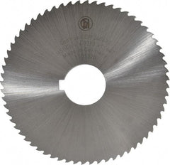 Controx - 4" Diam x 0.0313" Blade Thickness x 1" Arbor Hole Diam, 64 Tooth Slitting and Slotting Saw - Arbor Connection, Right Hand, Uncoated, Cobalt, 15° Rake, Concave Ground - Apex Tool & Supply
