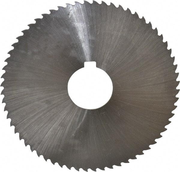 Controx - 4" Diam x 0.04" Blade Thickness x 1" Arbor Hole Diam, 64 Tooth Slitting and Slotting Saw - Arbor Connection, Right Hand, Uncoated, Cobalt, 15° Rake, Concave Ground, Contains Keyway - Apex Tool & Supply