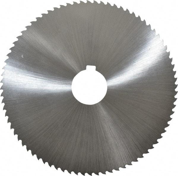 Controx - 5" Diam x 0.0313" Blade Thickness x 1" Arbor Hole Diam, 80 Tooth Slitting and Slotting Saw - Arbor Connection, Right Hand, Uncoated, Cobalt, 15° Rake, Concave Ground - Apex Tool & Supply