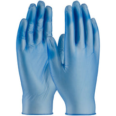 64-V77BPF/XL Disposable Gloves - Ambi-Dex Disposable HD Vinyl - Blue 5 mil Powder Free - Industrial Grade - Exact Industrial Supply