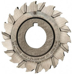 Controx - 2" Blade Diam x x 0.0938" Blade Thickness, 5/8" Hole, 22 Teeth, Cobalt Side Chip Saw - Staggered Tooth, Arbor Connection, Right Hand Cut, Uncoated, with Keyway - Apex Tool & Supply