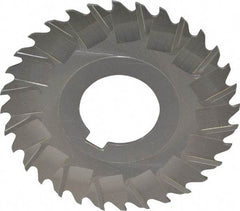 Controx - 3" Blade Diam x 1/16" Blade Thickness, 1" Hole, 32 Teeth, Cobalt Side Chip Saw - Staggered Tooth, Arbor Connection, Right Hand Cut, Uncoated, with Keyway - Apex Tool & Supply