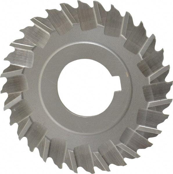Controx - 3" Blade Diam x x 0.0938" Blade Thickness, 1" Hole, 32 Teeth, Cobalt Side Chip Saw - Staggered Tooth, Arbor Connection, Right Hand Cut, Uncoated, with Keyway - Apex Tool & Supply