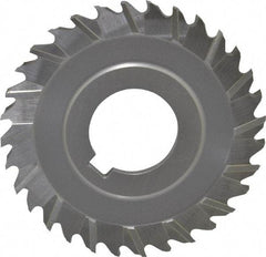 Controx - 3" Blade Diam x 1/8" Blade Thickness, 1" Hole, 32 Teeth, Cobalt Side Chip Saw - Staggered Tooth, Arbor Connection, Right Hand Cut, Uncoated, with Keyway - Apex Tool & Supply