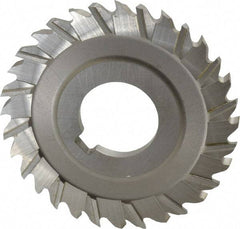 Controx - 3" Blade Diam x 3/16" Blade Thickness, 1" Hole, 32 Teeth, Cobalt Side Chip Saw - Staggered Tooth, Arbor Connection, Right Hand Cut, Uncoated, with Keyway - Apex Tool & Supply