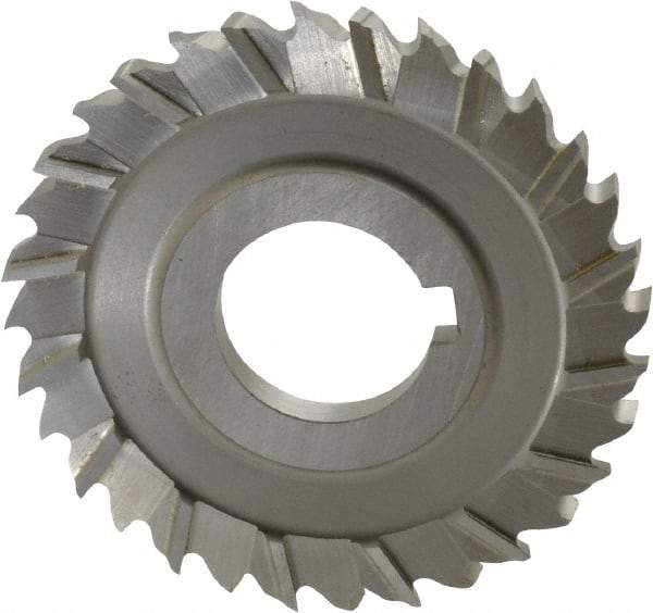 Controx - 3" Blade Diam x x 0.2188" Blade Thickness, 1" Hole, 32 Teeth, Cobalt Side Chip Saw - Staggered Tooth, Arbor Connection, Right Hand Cut, Uncoated, with Keyway - Apex Tool & Supply