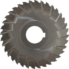 Controx - 4" Blade Diam x 1/16" Blade Thickness, 1" Hole, 36 Teeth, Cobalt Side Chip Saw - Staggered Tooth, Arbor Connection, Right Hand Cut, Uncoated, with Keyway - Apex Tool & Supply