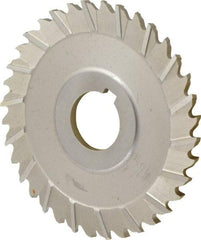 Controx - 4" Blade Diam x x 0.1563" Blade Thickness, 1" Hole, 36 Teeth, Cobalt Side Chip Saw - Staggered Tooth, Arbor Connection, Right Hand Cut, Uncoated, with Keyway - Apex Tool & Supply