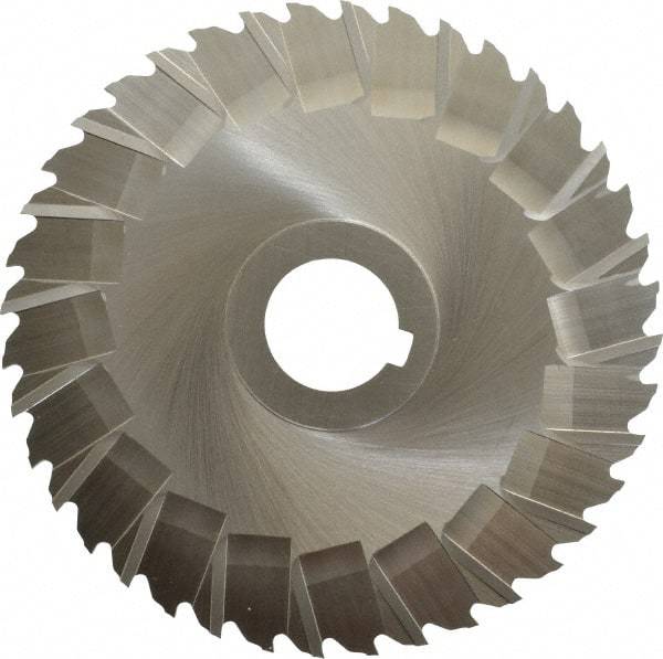 Controx - 5" Blade Diam x 1/16" Blade Thickness, 1" Hole, 40 Teeth, Cobalt Side Chip Saw - Staggered Tooth, Arbor Connection, Right Hand Cut, Uncoated, with Keyway - Apex Tool & Supply