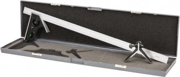 SPI - 3 Piece, 24" Combination Square Set - 1/16, 1/32, 1/64 & 1/8" (4R) Graduation, Hardened Steel Blade, Hardened Steel Center & Square Head - Apex Tool & Supply