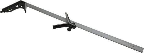 SPI - 3 Piece, 24" Combination Square Set - 1/100, 1/32, 1/50 & 1/64" (16R) Graduation, Hardened Steel Blade, Hardened Steel Center & Square Head - Apex Tool & Supply