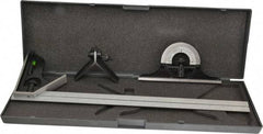 SPI - 4 Piece, 18" Combination Square Set - 1/16, 1/32, 1/64 & 1/8" (4R) Graduation, Hardened Steel Blade, Hardened Steel Center, Protractor & Square Head - Apex Tool & Supply