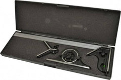 SPI - 4 Piece, 18" Combination Square Set - 1/100, 1/32, 1/50 & 1/64" (16R) Graduation, Hardened Steel Blade, Hardened Steel Center, Protractor & Square Head - Apex Tool & Supply