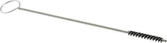 Brush Research Mfg. - 1-1/2" Long x 3/16" Diam Nylon Spiral Brush - 8" OAL, 0.005" Filament Diam, 0.097" Shank Diam - Apex Tool & Supply
