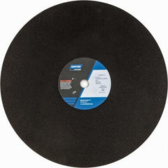 Norton - 20" Aluminum Oxide Cutoff Wheel - 5/32" Thick, 1" Arbor, 2,710 Max RPM, Use with Stationary Grinders - Apex Tool & Supply