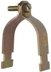 Cooper B-Line - 2" Pipe, 12 Gauge Framing Channel & Strut Mounted Clamp - Zinc Dichromate, Rigid Conduit - Apex Tool & Supply
