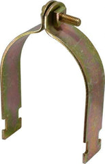 Cooper B-Line - 3-1/2" Pipe, 1/8 Gauge Framing Channel & Strut Mounted Clamp - Zinc Dichromate, Rigid Conduit - Apex Tool & Supply